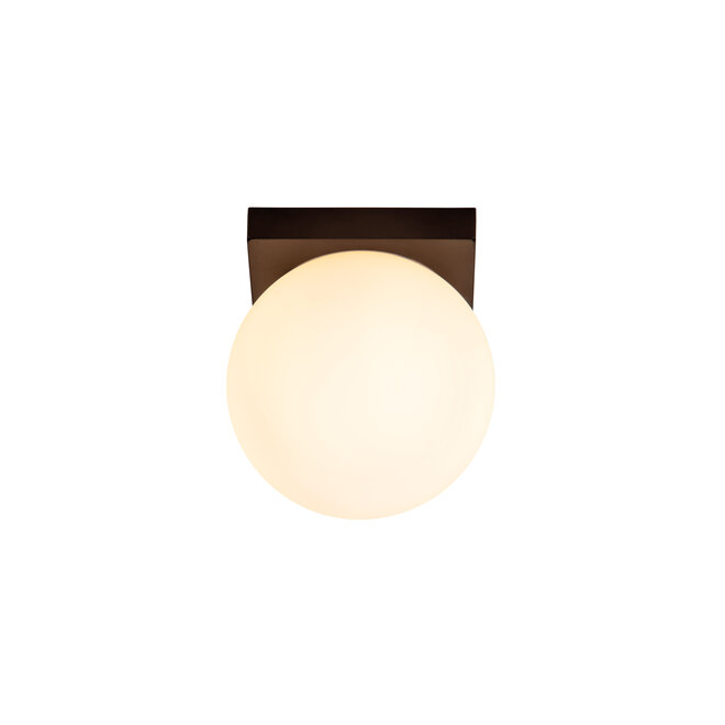 TASSA - Plafonnière Badkamer - Ø 13,5 cm - LED Dim to warm - 1x12W 1800K/3000K - IP40 - Zwart