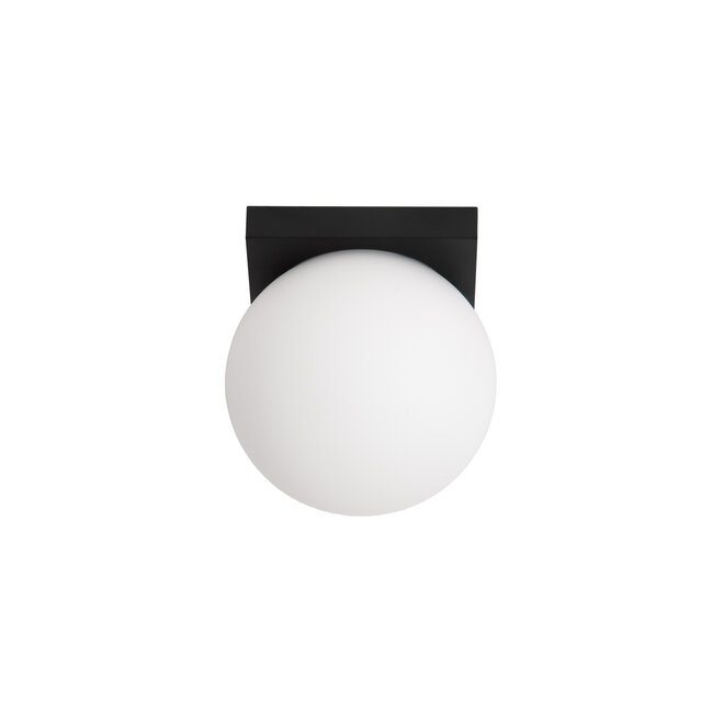 TASSA - Plafonnière Badkamer - Ø 13,5 cm - LED Dim to warm - 1x12W 1800K/3000K - IP40 - Zwart