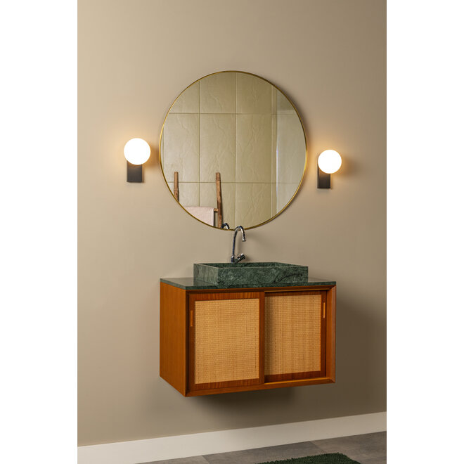 TASSA - Wandlamp Badkamer - LED Dim to warm - 1x10W 1800K/3000K - IP44 - Zwart