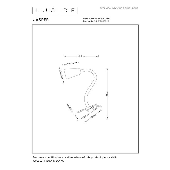 JASPER - Klemlamp - 1xGU10 (MR16) - Groen - Essential