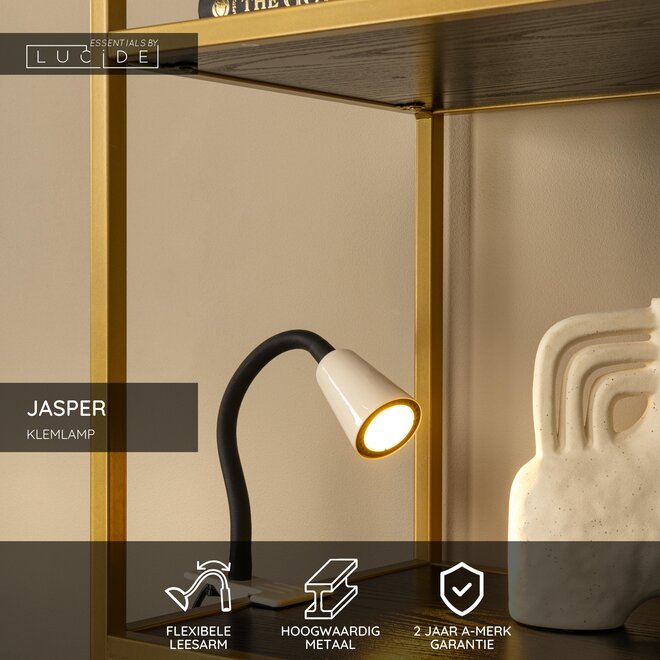 JASPER - Klemlamp - 1xGU10 (MR16) - Beige - Essential