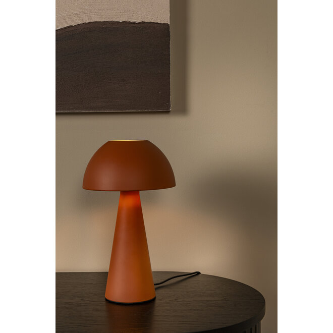 JORGO - Tafellamp - Ø 20 cm - 1xE27 - Terracotta - Essential