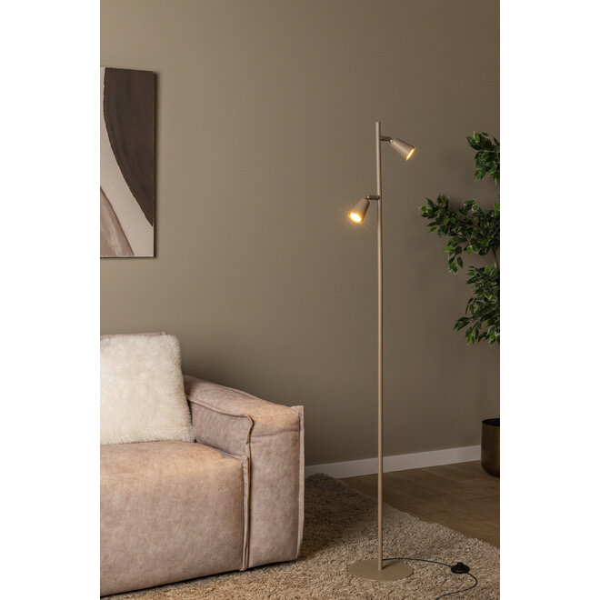 TIANA - Vloerlamp - 2xGU10 (MR16) - Taupe - Essential