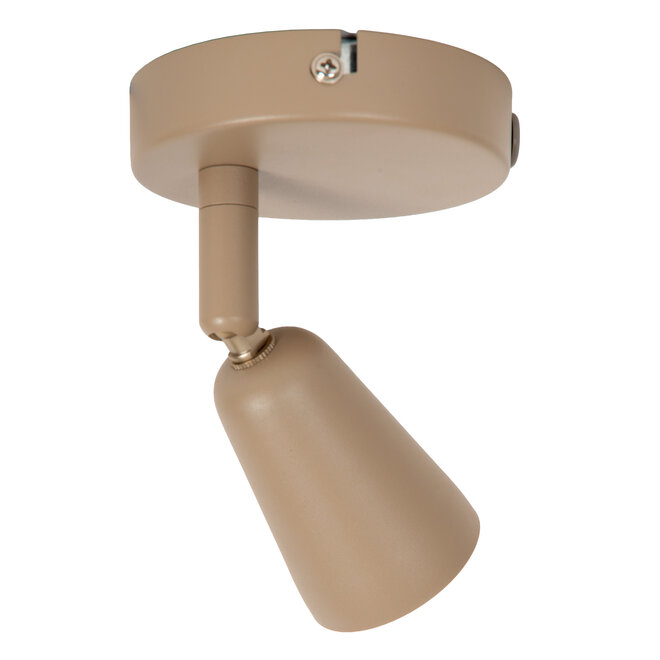 TIANA - Wandspot / Wandlamp - 1xGU10 (MR16) - Wandlicht of plafonnière - Taupe - Essential