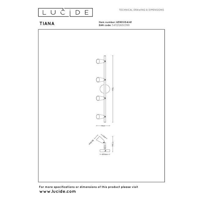 TIANA - Plafondspot - 4xGU10 (MR16) - Taupe - Essential
