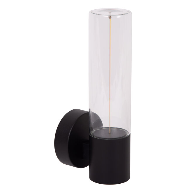 FILANI - Wandlamp Binnen/Buiten - LED - 1x8W 2700K - IP54 - Zwart - Essential