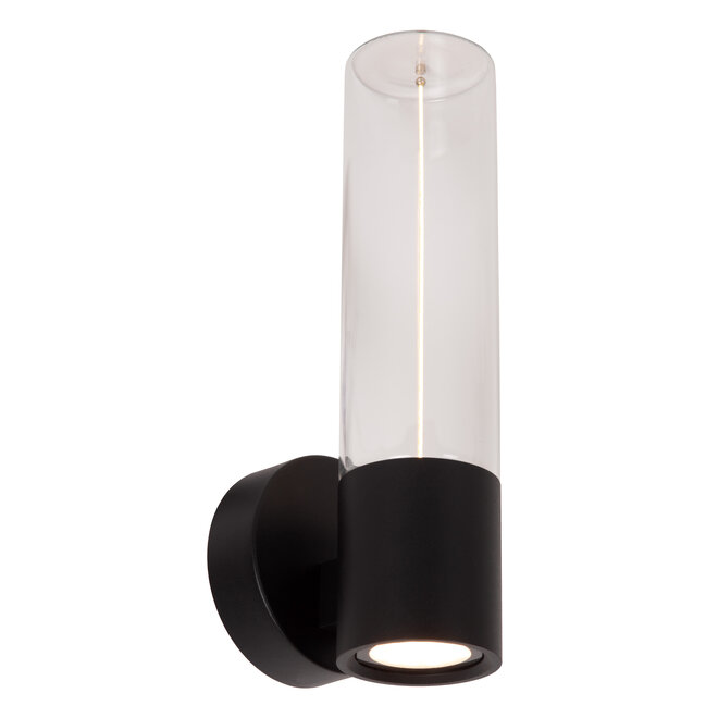 FILANI - Wandlamp Binnen/Buiten - LED - 1x8W 2700K - IP54 - Zwart - Essential