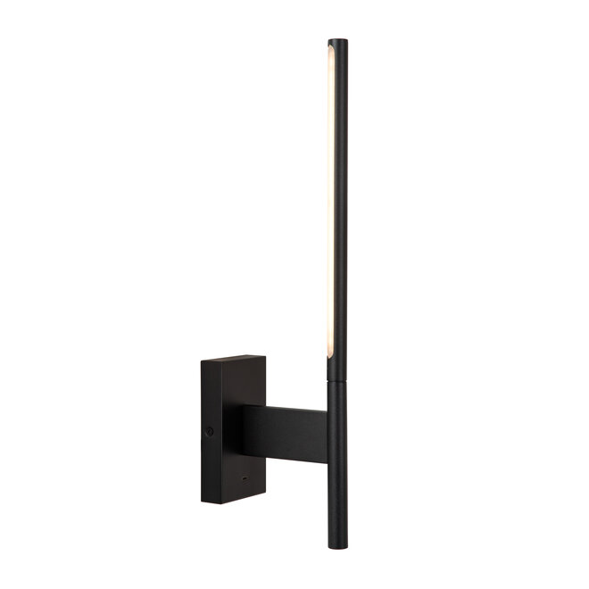 FINAN - Wandlamp - LED - 1x6W 2700K - Met USB oplaadpunt - Zwart
