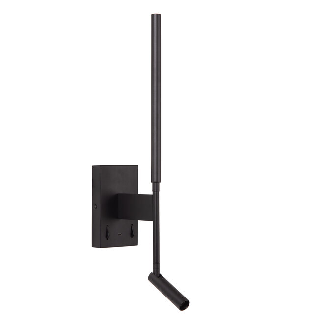 FINAN - Wandlamp - LED - 2700K - Met USB oplaadpunt - Zwart