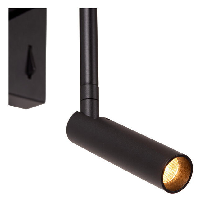FINAN - Wandlamp - LED - 2700K - Met USB oplaadpunt - Zwart