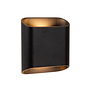 ATILA - Wandlamp Binnen/Buiten - LED Dimb. - 2x5W 2700K - IP65 - Zwart