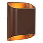 ATILA - Wandlamp Binnen/Buiten - LED Dimb. - 2x5W 2700K - IP65 - Roest bruin