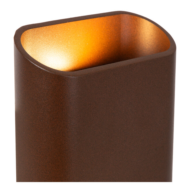ATILA - Wandlamp Binnen/Buiten - LED Dimb. - 2x5W 2700K - IP65 - Roest bruin