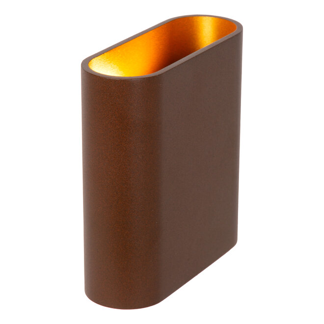 ATILA - Wandlamp Binnen/Buiten - LED Dimb. - 2x5W 2700K - IP54 - Roest bruin