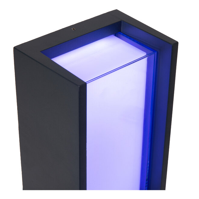 QUADRA - Smart Wandlamp Binnen/Buiten - LED - RGBCW - 1x11W 2700K/6500K - IP65 - Zwart | Essential