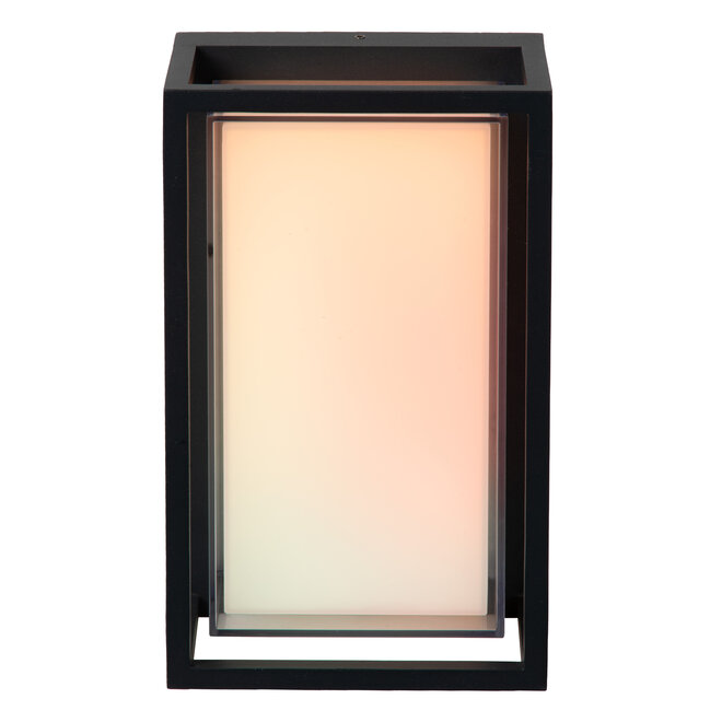 QUADRA - Smart Wandlamp Binnen/Buiten - LED - RGBCW - 1x11W 2700K/6500K - IP65 - Zwart | Essential