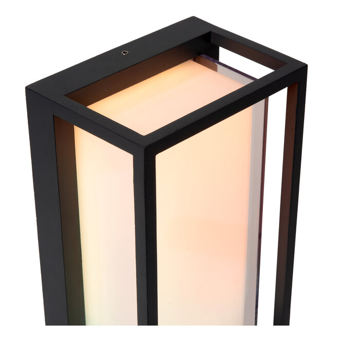 QUADRA - Smart Wandlamp Binnen/Buiten - LED - RGBCW - 1x11W 2700K/6500K - IP65 - Zwart | Essential