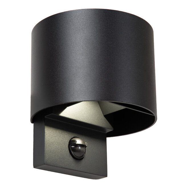 TADZIO - Wandlamp Binnen/Buiten - LED - CCT - 1x7W 2700K/4000K - IP65 - Bewegingssensor - Zwart - Essential