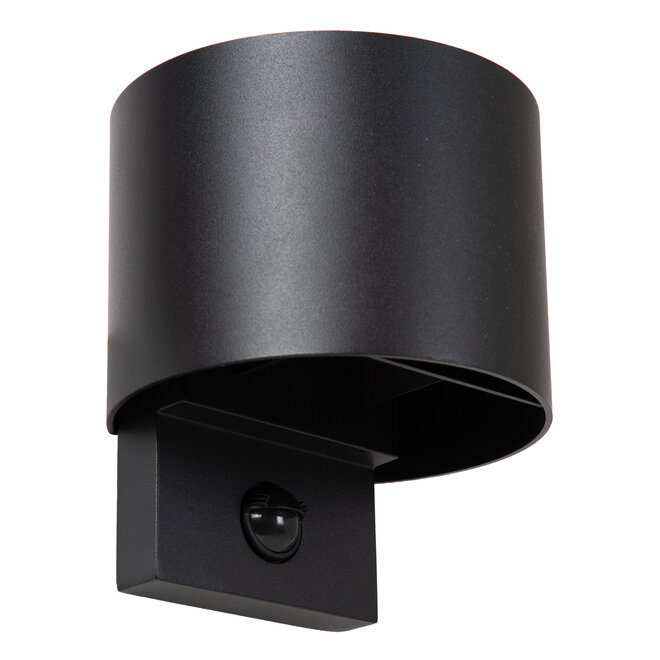 TADZIO - Wandlamp Binnen/Buiten - LED - CCT - 1x7W 2700K/4000K - IP65 - Bewegingssensor - Zwart - Essential