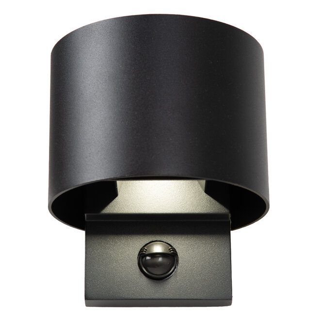 TADZIO - Wandlamp Binnen/Buiten - LED - CCT - 1x7W 2700K/4000K - IP65 - Bewegingssensor - Zwart - Essential