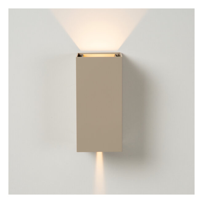 APLIS - Wandspot / Wandlamp Binnen/Buiten - LED - CCT - 2x5W 2200K/3000K - IP54 - Taupe - Essential