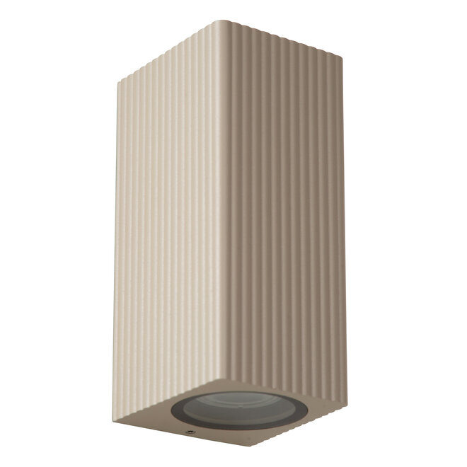 ANGELINA - Wandspot / Wandlamp Binnen/Buiten - 2xGU10 (MR16) - IP65 - Taupe - Essential