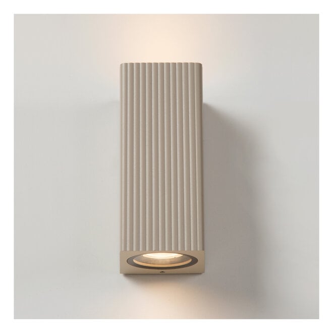 ANGELINA - Wandspot / Wandlamp Binnen/Buiten - 2xGU10 (MR16) - IP65 - Taupe - Essential