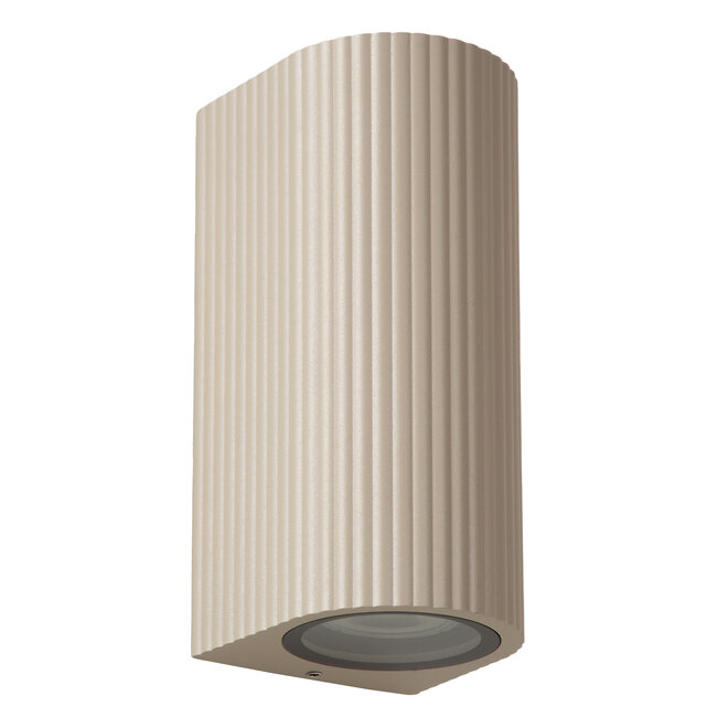 ANGELINA - Wandspot / Wandlamp Binnen/Buiten - 2xGU10 (MR16) - IP65 - Taupe - Essential