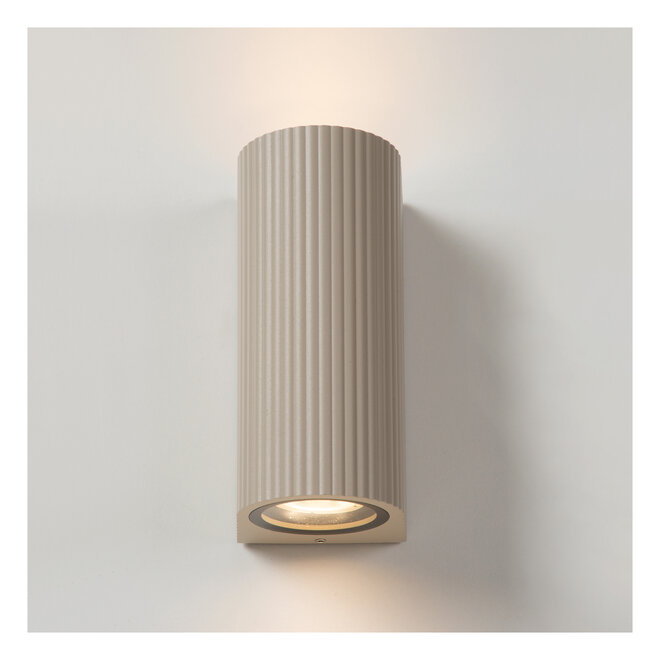 ANGELINA - Wandspot / Wandlamp Binnen/Buiten - 2xGU10 (MR16) - IP65 - Taupe - Essential