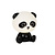 DODO PANDA - Nachtlamp Kinderkamer - LED 3 StepDim - 1x3W 4000K - Zwart
