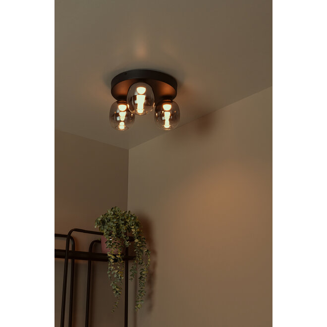 TAMINO - Plafonnière - LED Dimb. - 3x5,6W 3000K - Zwart