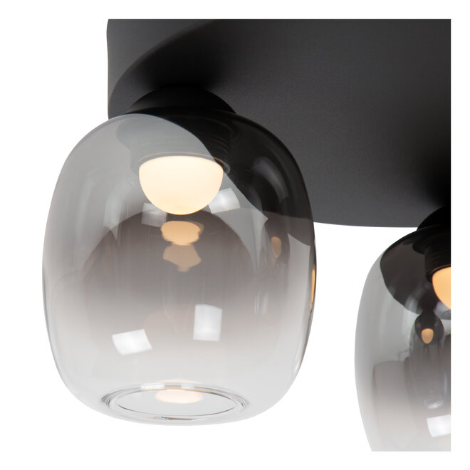TAMINO - Plafonnière - LED Dimb. - 3x5,6W 3000K - Zwart