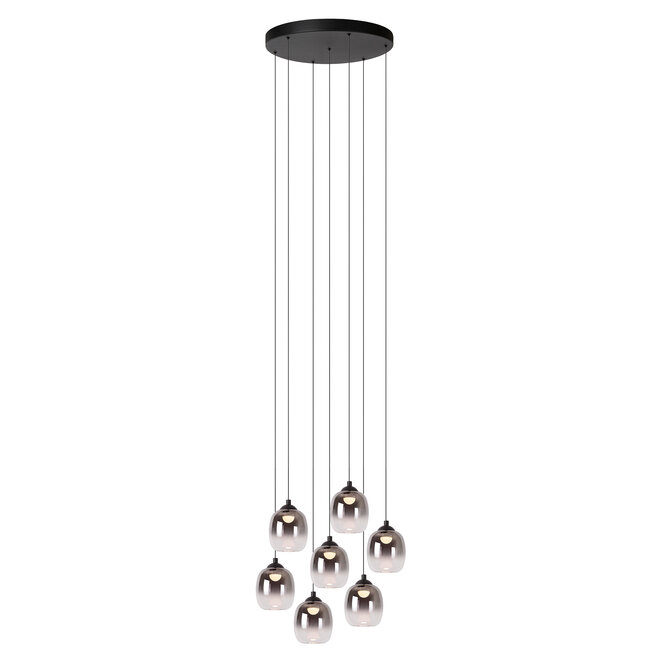 TAMINO - Hanglamp - Ø 52 cm - LED Dimb. - 7x5,3W 3000K - Zwart