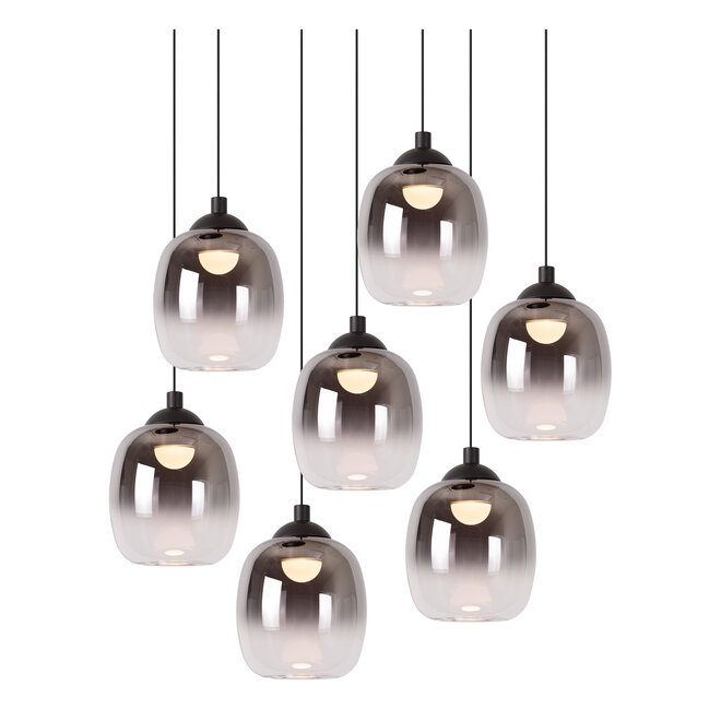 TAMINO - Hanglamp - Ø 52 cm - LED Dimb. - 7x5,3W 3000K - Zwart