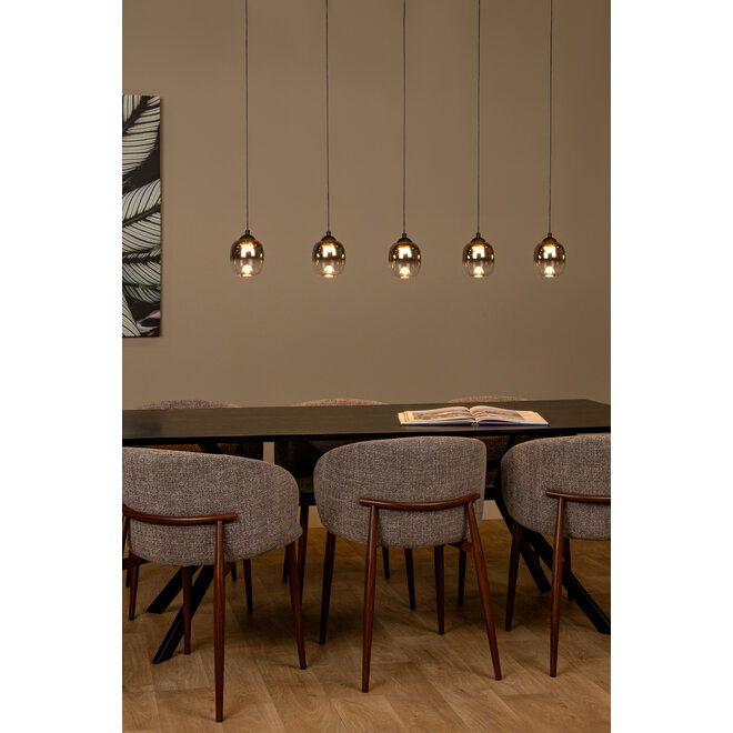 TAMINO - Hanglamp - LED Dimb. - 5x5,6W 3000K - Zwart
