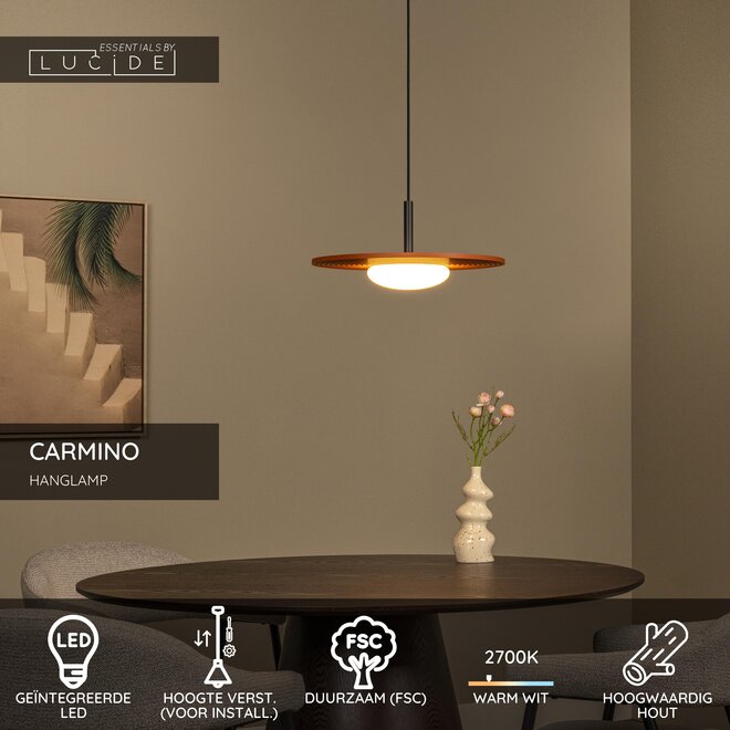 CARMINO - Hanglamp - Ø 38,7 cm - LED - 1x8W 2700K - Terracotta - Essential