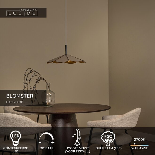 BLOMSTER - Hanglamp - Ø 47 cm - LED Dimb. - 1x9W 2700K - Taupe - Essential
