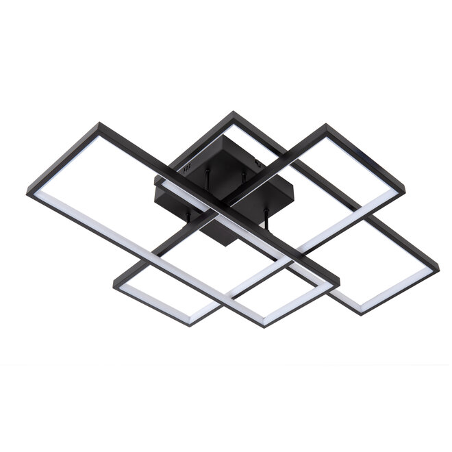 LOKERO - Plafonnière - LED Dimb. - CCT - 1x60W 2700K/4000K - Zwart