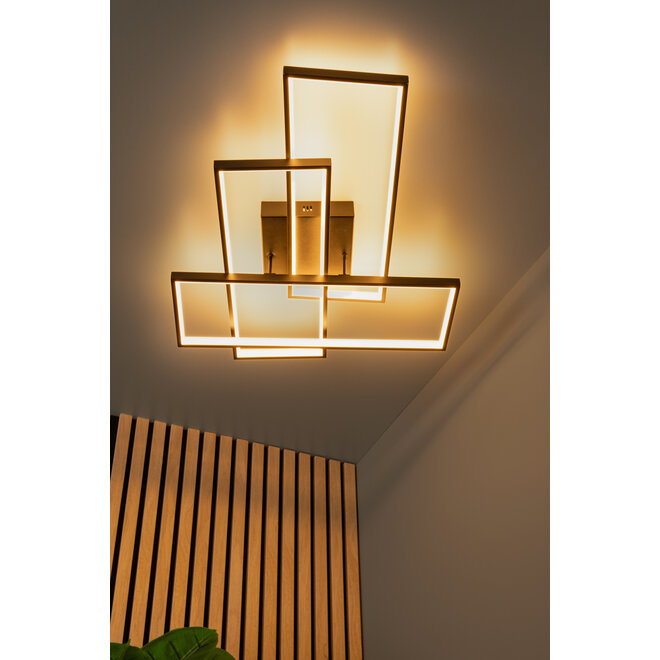 LOKERO - Plafonnière - LED Dimb. - CCT - 1x60W 2700K/4000K - Zwart