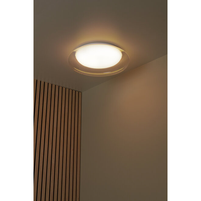 SKETES - Plafonnière - Ø 45,7 cm - LED Dimb. - CCT - 1x24W 2700K/4000K - Transparant