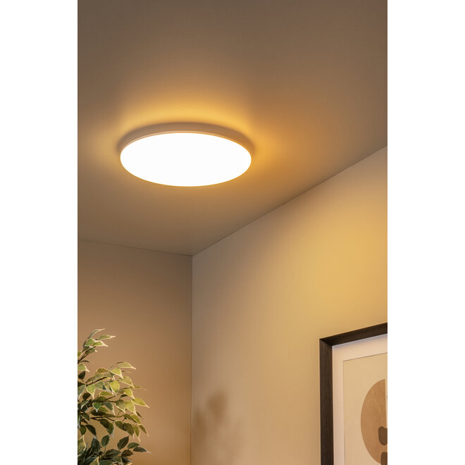 OLSON - Plafonnière Badkamer - Ø 35 cm - LED - CCT - 1x36W 3000K/6500K - IP44 - Opaal