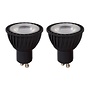 2x MR16 - Led lamp - Ø 5 cm - LED Dimb. - GU10 (MR16) - 5W 3000K - Zwart