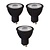 3x MR16 - Led lamp - Ø 5 cm - LED Dimb. - GU10 (MR16) - 5W 3000K - Zwart