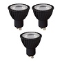 3x MR16 - Led lamp - Ø 5 cm - LED Dimb. - GU10 (MR16) - 5W 3000K - Zwart