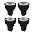 4x MR16 - Led lamp - Ø 5 cm - LED Dimb. - GU10 (MR16) - 5W 3000K - Zwart