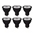 6x MR16 - Led lamp - Ø 5 cm - LED Dimb. - GU10 (MR16) - 5W 3000K - Zwart