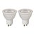 2x MR16 - Led lamp - Ø 5 cm - LED Dimb. - GU10 (MR16) - 5W 3000K - Wit