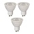 3x MR16 - Led lamp - Ø 5 cm - LED Dimb. - GU10 (MR16) - 5W 3000K - Wit