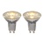 2x MR16 - Led lamp - Ø 5 cm - LED - GU10 (MR16) - 5W 2700K - Transparant