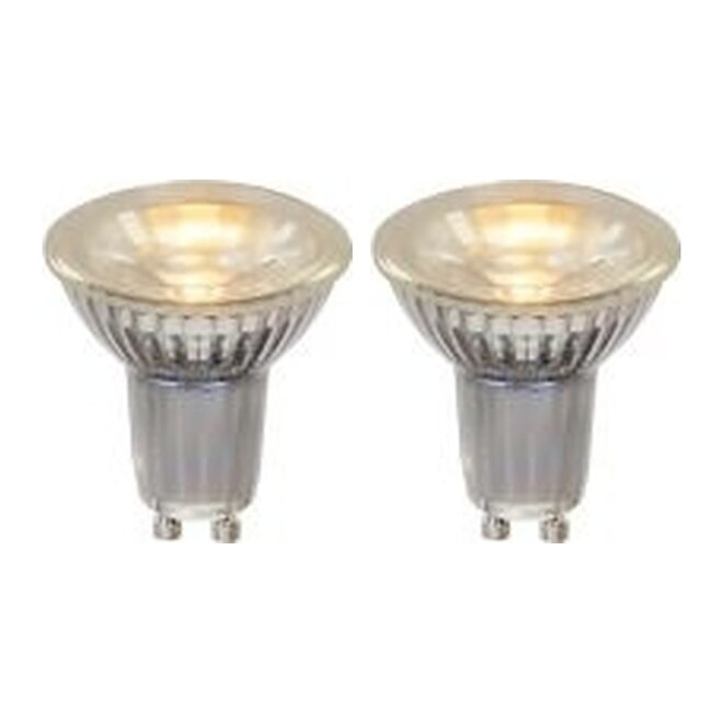 Lucide 2x MR16 - Led lamp - Ø 5 cm - LED - GU10 (MR16) - 5W 2700K - Transparant